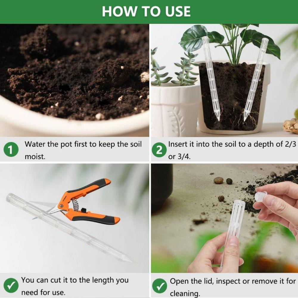 10Pcs Universal Plant Root Ventilation Pipe Breathable Root Rot-resistant Flower Pot Ventilation Pipe Reusable Transparent