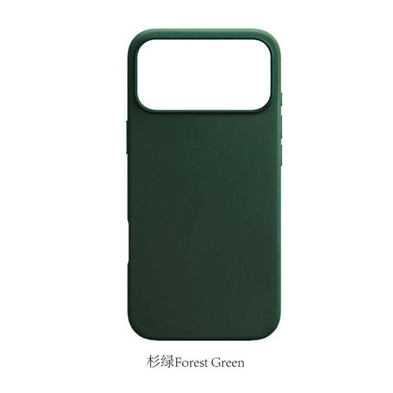 

Original Luxury Leather All-inclusive Anti-fall Phone Case for IPhone 17 Pro Max Air Invisible Magnetic Wireless Charging Cover iPhone17 Pro лес зеленый