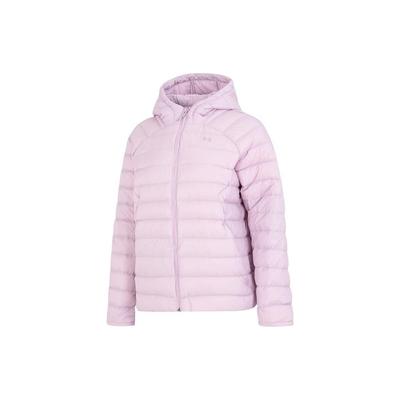 Couleur Unie Sport Coupe-vent à Capuche Fermeture Éclair Doudoune Femme Vêtement d'Extérieur Violet 1372648-694