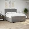 Maison Exclusive - Sommier à lattes de lit avec matelas Taupe 200x200 cm Tissu