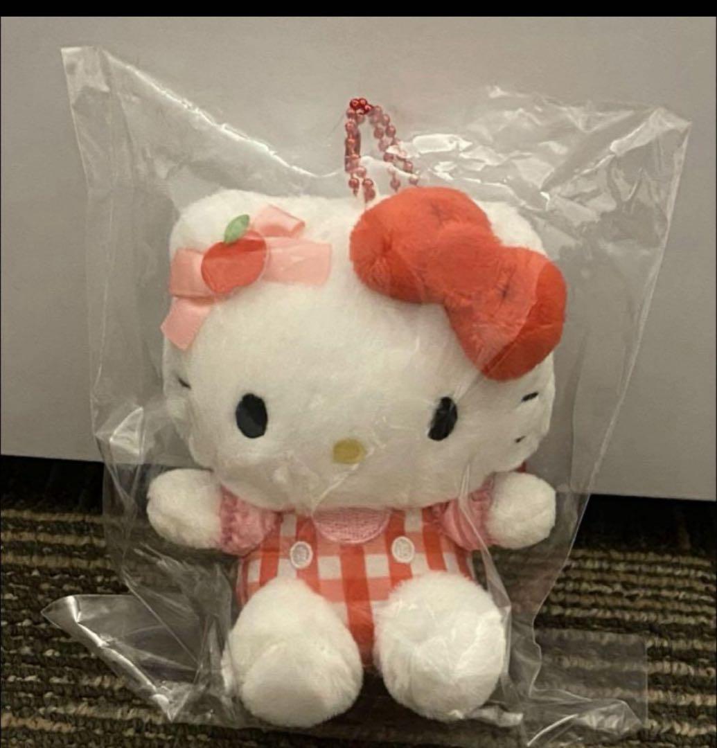 

[USED] Korea-exclusive Apple Cafe Hello Kitty keychain plush toy