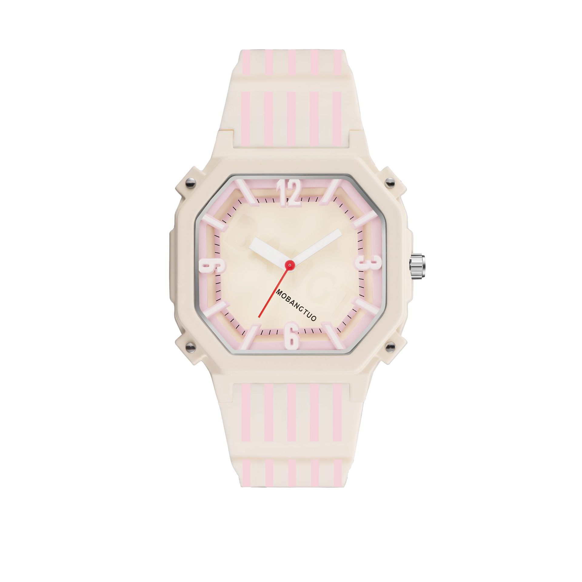 Dopamine Square Women S Watch Literature And Art Senior Style Student Niche Silicone Tape Quartz Watch