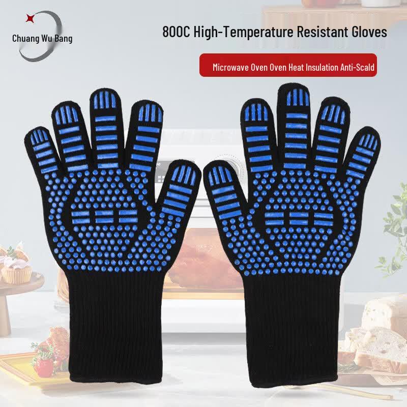 Chuangwubang 800°C Heat Resistant Silicone Oven Gloves