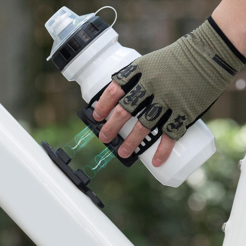 Magnetic Bike Water Bottles Rack Shockproofed Silicones Strap Secure Locking Clip for Road Bikes Scooters Backpacks