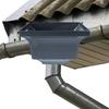 Grey Aluminum Alloy Rainwater Diverter 3000x2200x1800cm Curved Design Downspout Splash Block Gutter Downspout Adapter Outdoor