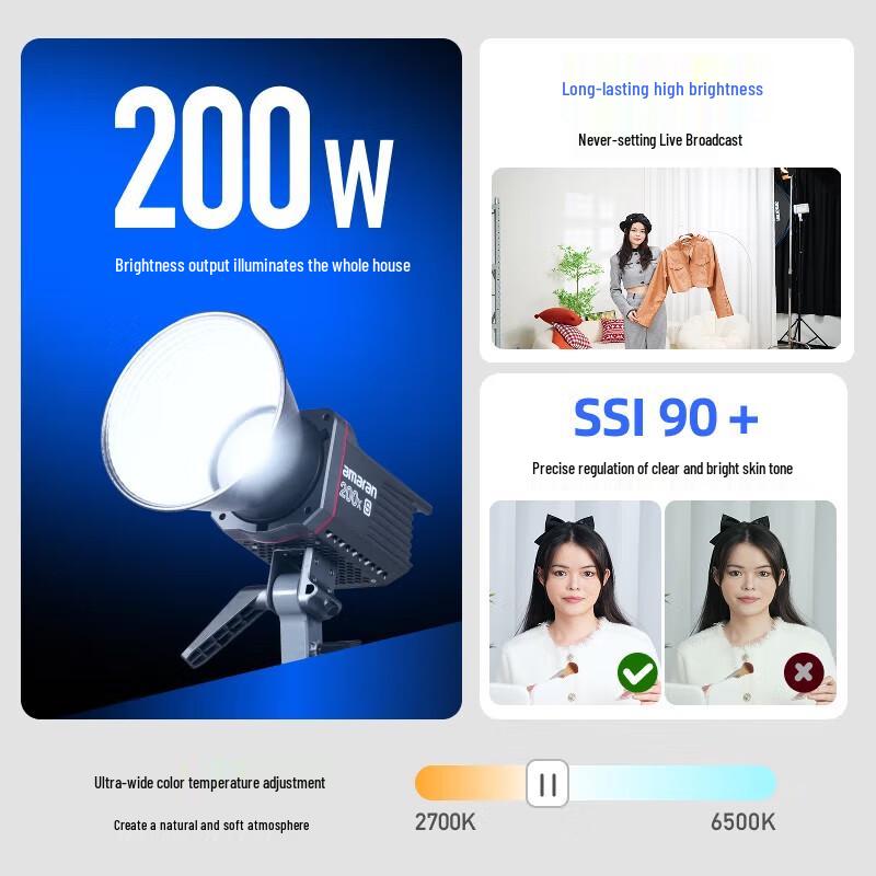 Aputure Amaran 200x S Bi-Color LED Video Light