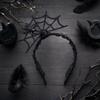 Halloween Lace Headband with Rose and Decorations for Women's Costume Party
