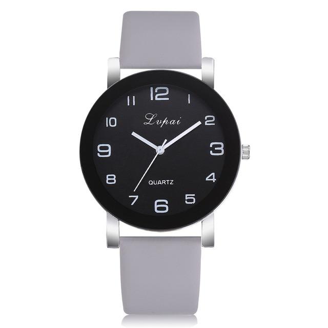 Lvpai Women's Casual Quartz Leather Band Watch Analog Valentine Gift Crystal Stainless Steel