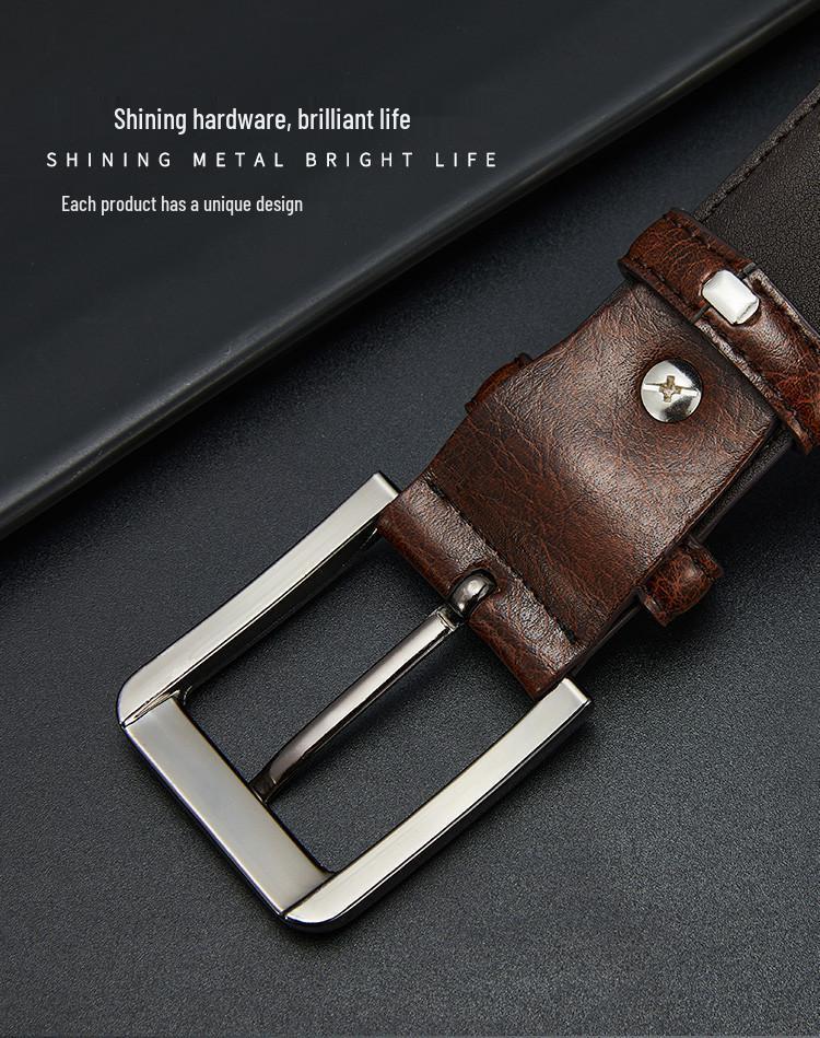 Korean Style Men's Versatile Pin Buckle Belt: Casual & Business for All Ages