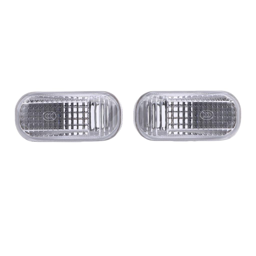 1 Pair Front Side Marker Light Lamp Covers Housing 34301 S5H T02 Replacement for City EP3 Stream Jazz FIT White