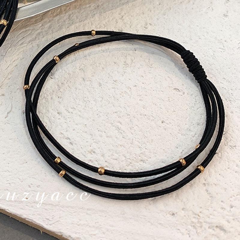 

Korean Women s Hair Tie, Simple Black Rubber Band, Versatile with High Elasticity