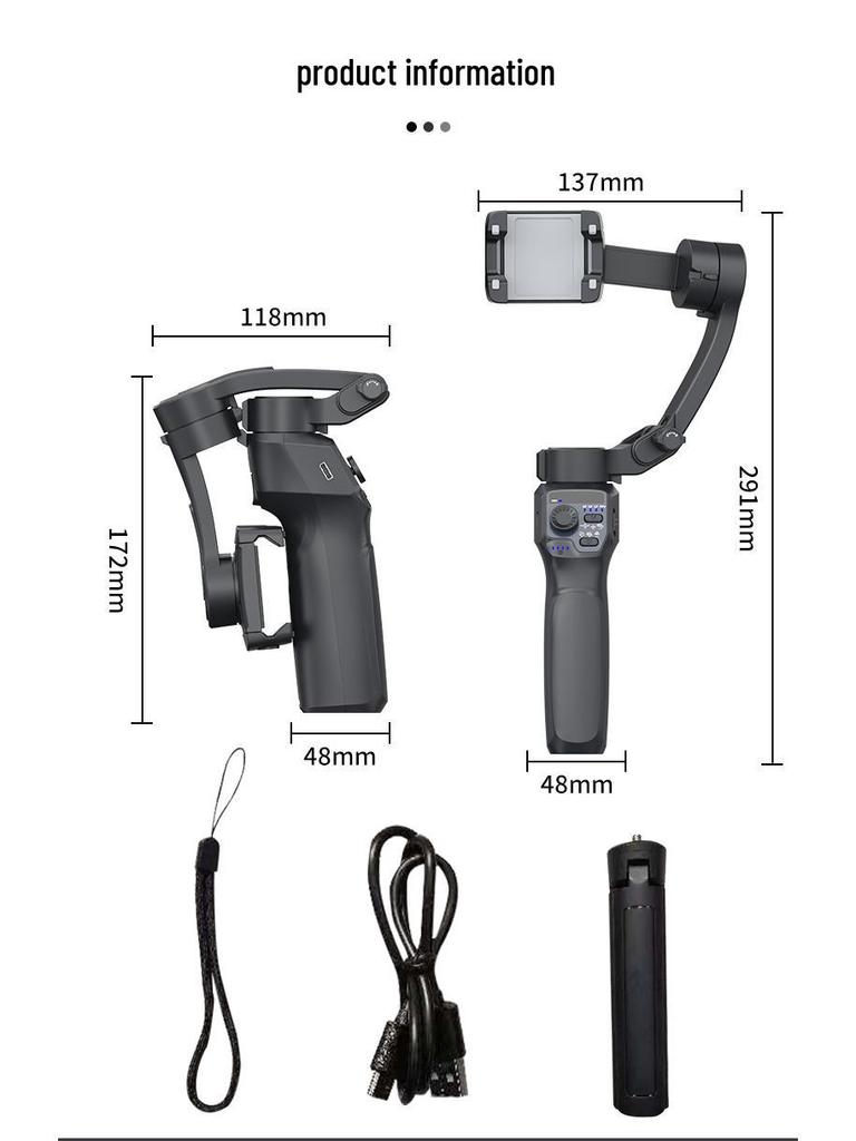 Skládací tříosý gimbal F11 LITE s umělou inteligencí a sledováním obličeje