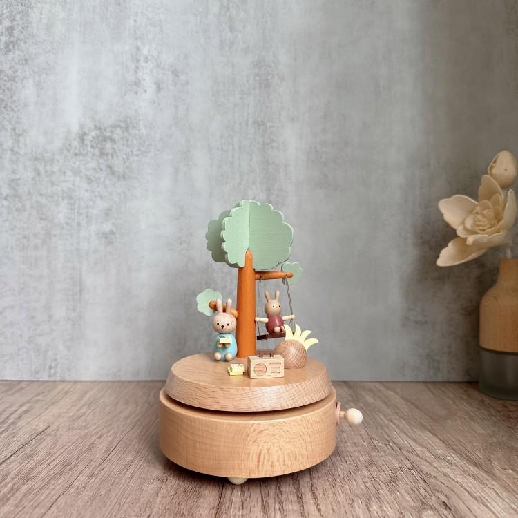 Elegant Wooden Music Box Castle Carousel Musical Box Birthday Christmas Gift for Girlfriend Boyfriend Music Box Present
