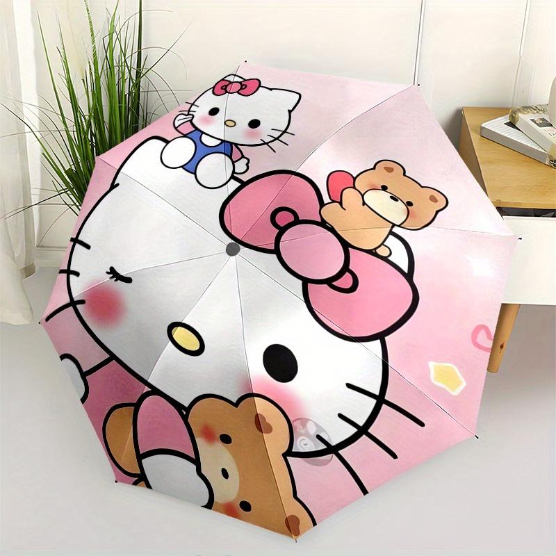 

Hello Kitty,Bow Automatic Umbrella-Foldable, Durable 8-Bone Design, Compact and Stylish, Great for Camping, Halloween, Christmas, Mother s D