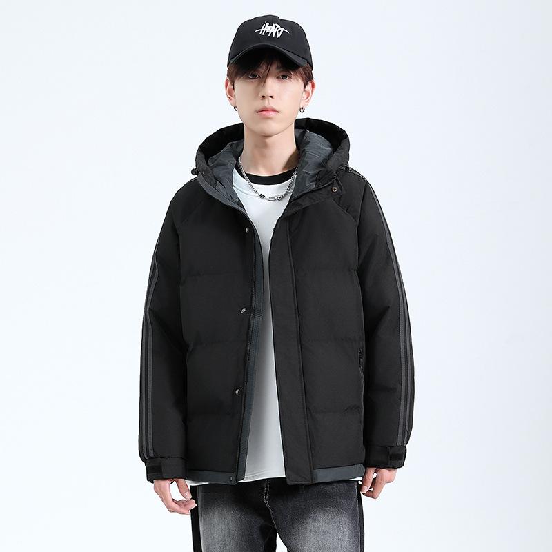 Youth Casual Hooded Cotton-padded Men's Jackets Winter Thickened Warm Hong Kong Style Cotton-padded Jackets Autumn and Winter Cotton-padded Clothes