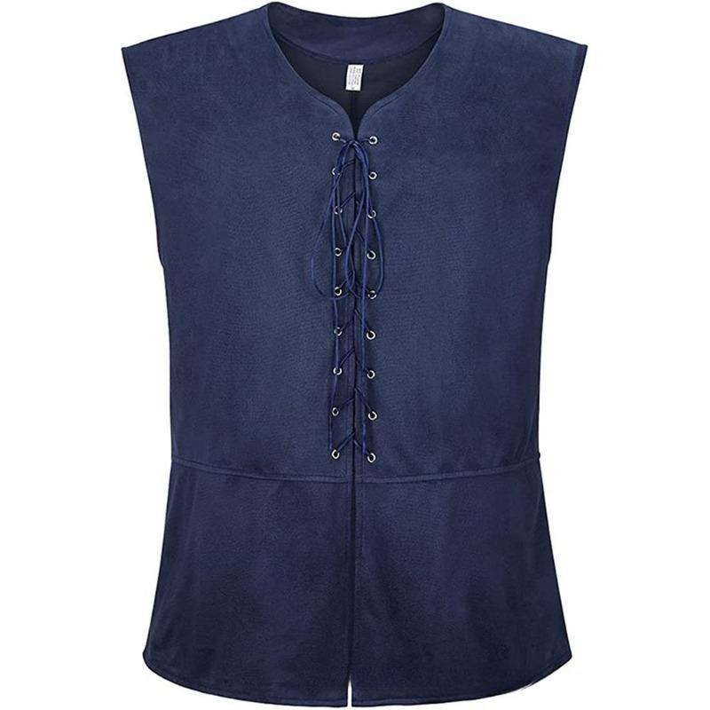 Men's Pirate Vest Men Pirate Costume Men Medieval Costumes Adult Halloween Renaissance Vest