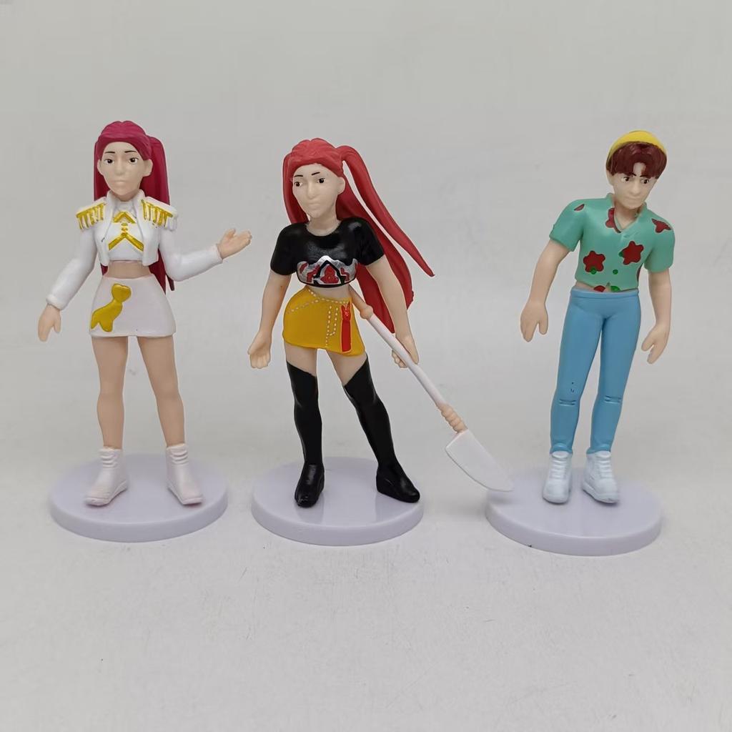 Non-Toxic Kpop Demon Hunters Anime Figure Toys Cute Pvc Movable Joints Action Figure Model Dolls Kids Birthday Decoration Toy Gifts