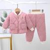 Kinder Anzug Winter Mode Warm Halten Verdicken Lange ärmeln Strickjacke + Hose Zwei-stück Set Für Kinder Kleidung