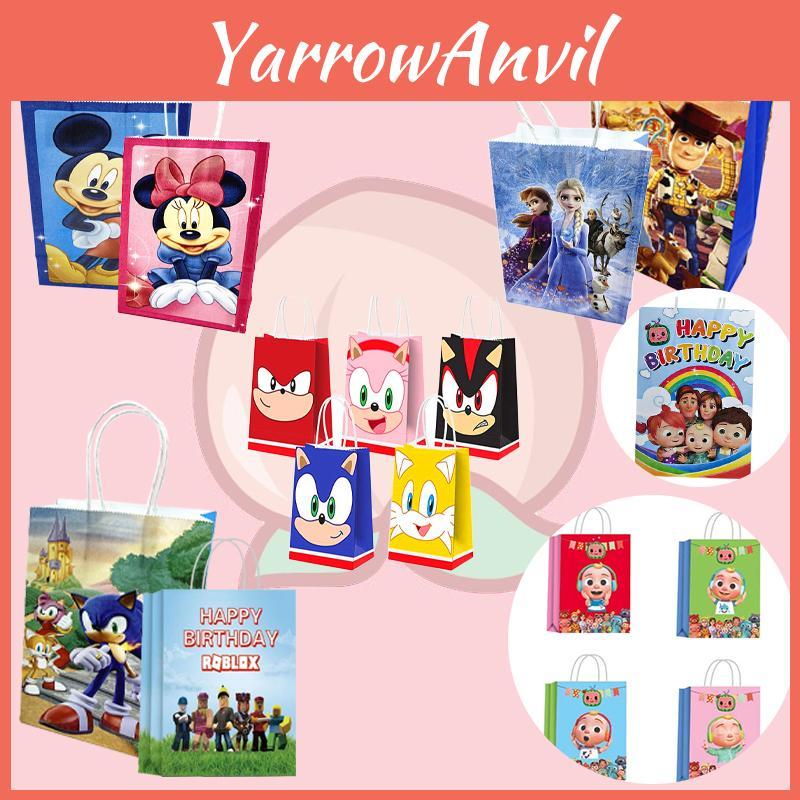 Vibrant Toy Story Portable Paper Bag Disposable Gift Bags For Children's Birthday Parties