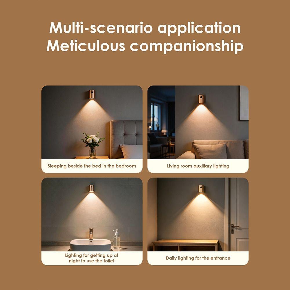 Atmosphere Light Human Body Sensing Wall Light Magnetic Motion Sensor Wall Lamp  Bedroom