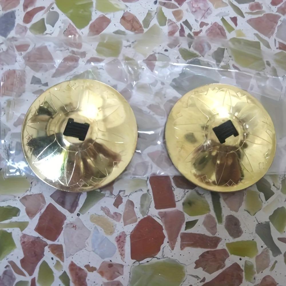 2 ks Zlaté prstové činely, Roztomilé jedinečné vtipné hudební nástroje pro Halloweenské Vánoční Bar Klub Rave LARP Party Hrací potřeby