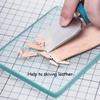 1pcs Leather Burnisher Craft Tools Clear Tempered Glass Slicker for Burnishing Polishing Board Leather Finish Gum Tool