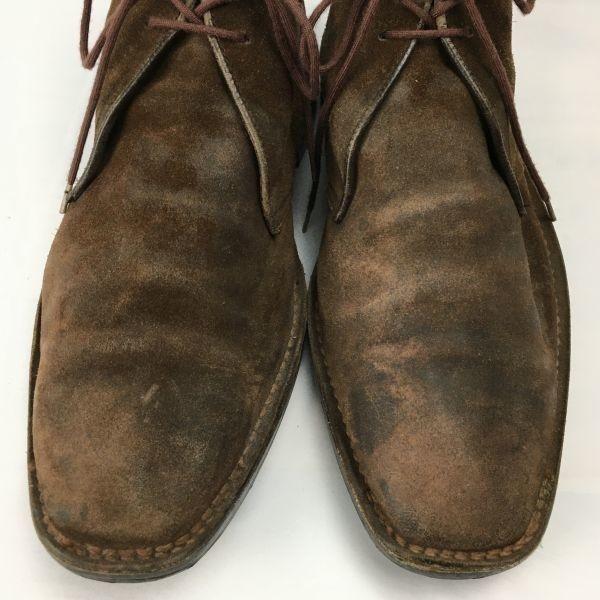 Burberry Leather Chukka Boots Dark Brown size 26.0 Men's(USED)
