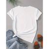European Size Women'S Cute Bear Face Graphic T-Shirt - Soft Breathable Tee with Purple Accent, Casual Everyday & Gym Shirt for Women, Ladies T Shirts