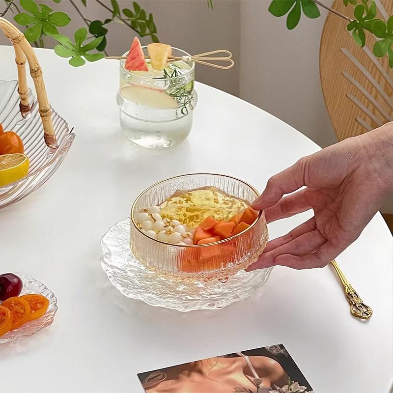 Exquisite Gold-Rim Bird's Nest Soup Bowl Set