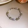 High-End Floral Zirconia Flower Clasp Bracelet - Elegant, Unique Design for Women