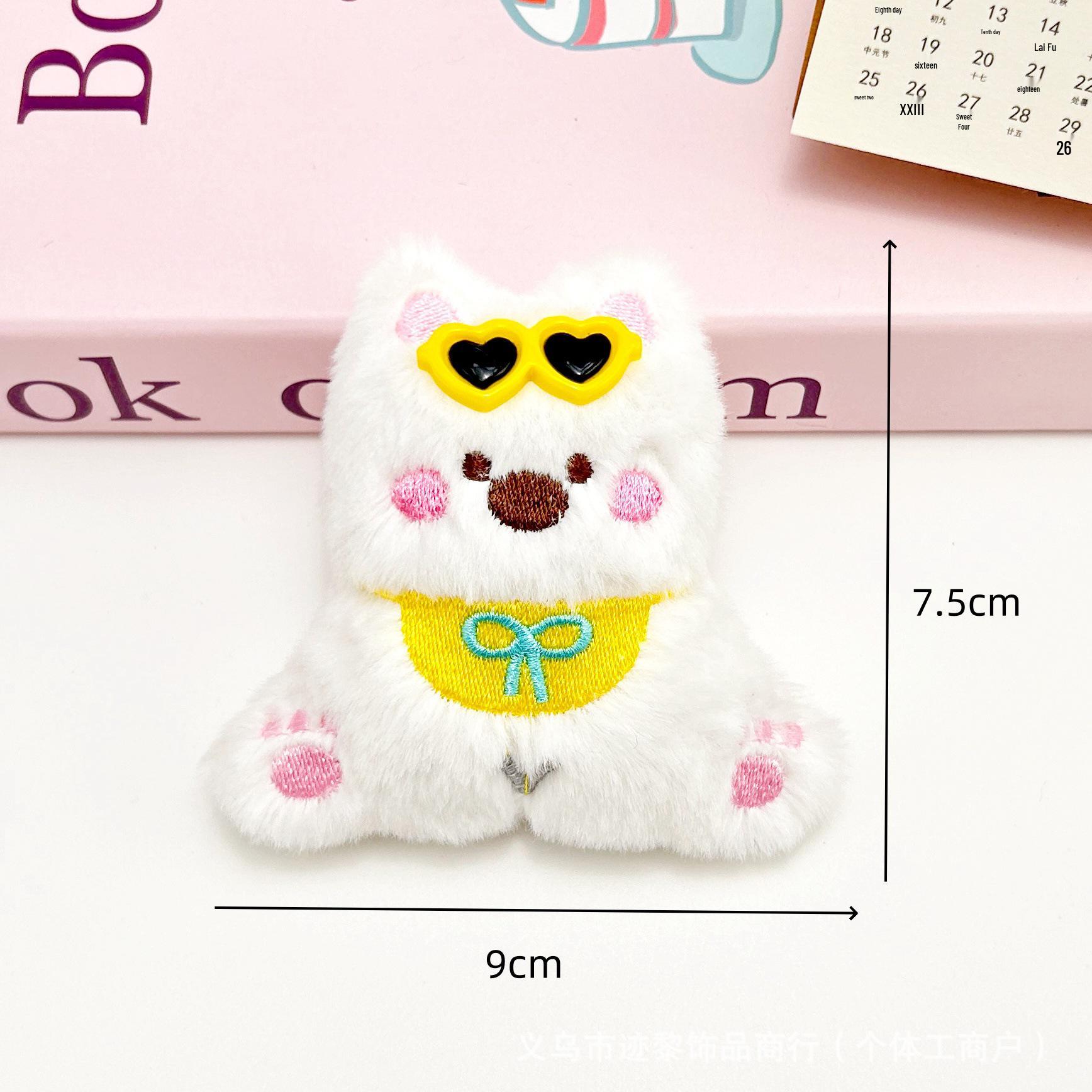 West Highland Terrier Puppy Squeaky Backpack Charm, Cartoon Bib, Bone Dog Doll Brooch, Clothing & Shoe Accessories