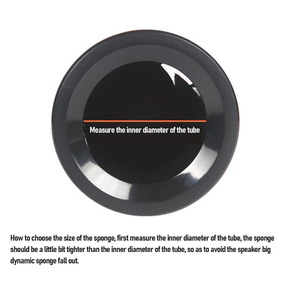 7PCS Black Speaker Port Tube Sponge Plug 72mm Diameter 60mm Height Bass Duct  Bass Adjustment