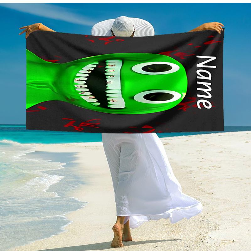 Personalized customized proof beach towel with Garten Of Banban pattern - soft, absorbent,quick-drying,perfect swimming,camping&bathing