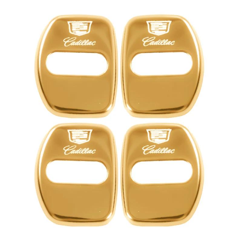 4 Stück/Set Legierung Auto Türschloss Gehäuse Abdeckung Rostschutz Aufkleber Emblem Für Cadillac CTS CT4 CT5 CT6 XT4 XT5 XT6