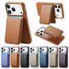 Magnetic Card Holder Phone Case With Stand IPhone 15 16 17 18 Pro Max