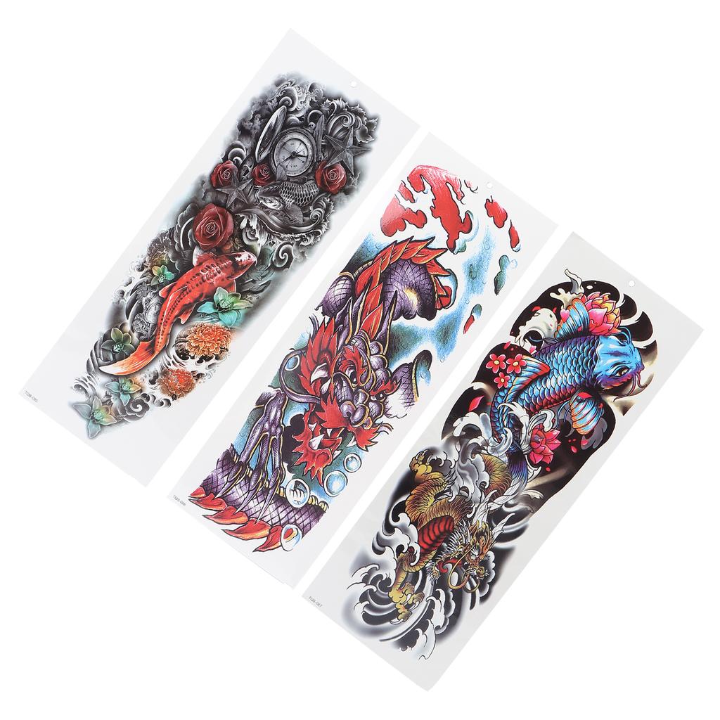 Waterproof Full Arm Tattoo Sticker Unisex Exquisite Pattern Temporary Tattoo Sticker