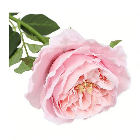 Real Touch Artificial Rose Flower 24.8" Long Stem Fake Rose Flower Realistic Big Bloom Rose Bouquet for Wedding Party Floral Arrangement Vase Decor