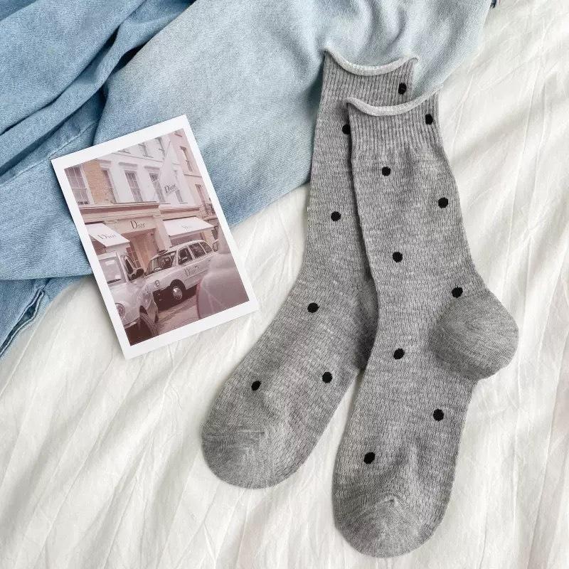 Socks Women'S Summer Cotton Socks Solid Color Embroidery Lace Mid-Tube Socks Cute Animal Sports Socks Socks Industry