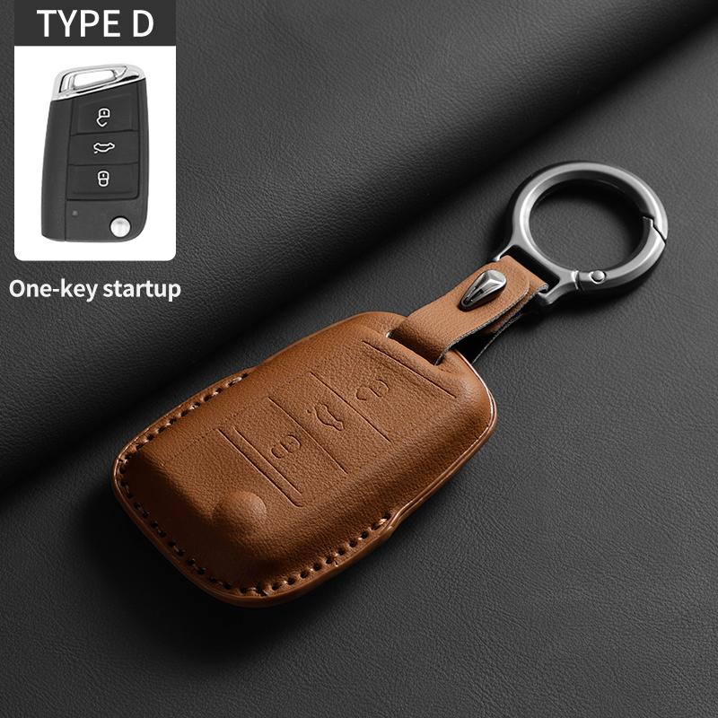 

For Volkswagen Polo Baolei Tuang Speed Sedan PASSAT Lavida Lingdu PU Car Key Bag Case For VW Remote Key Protecter Shell