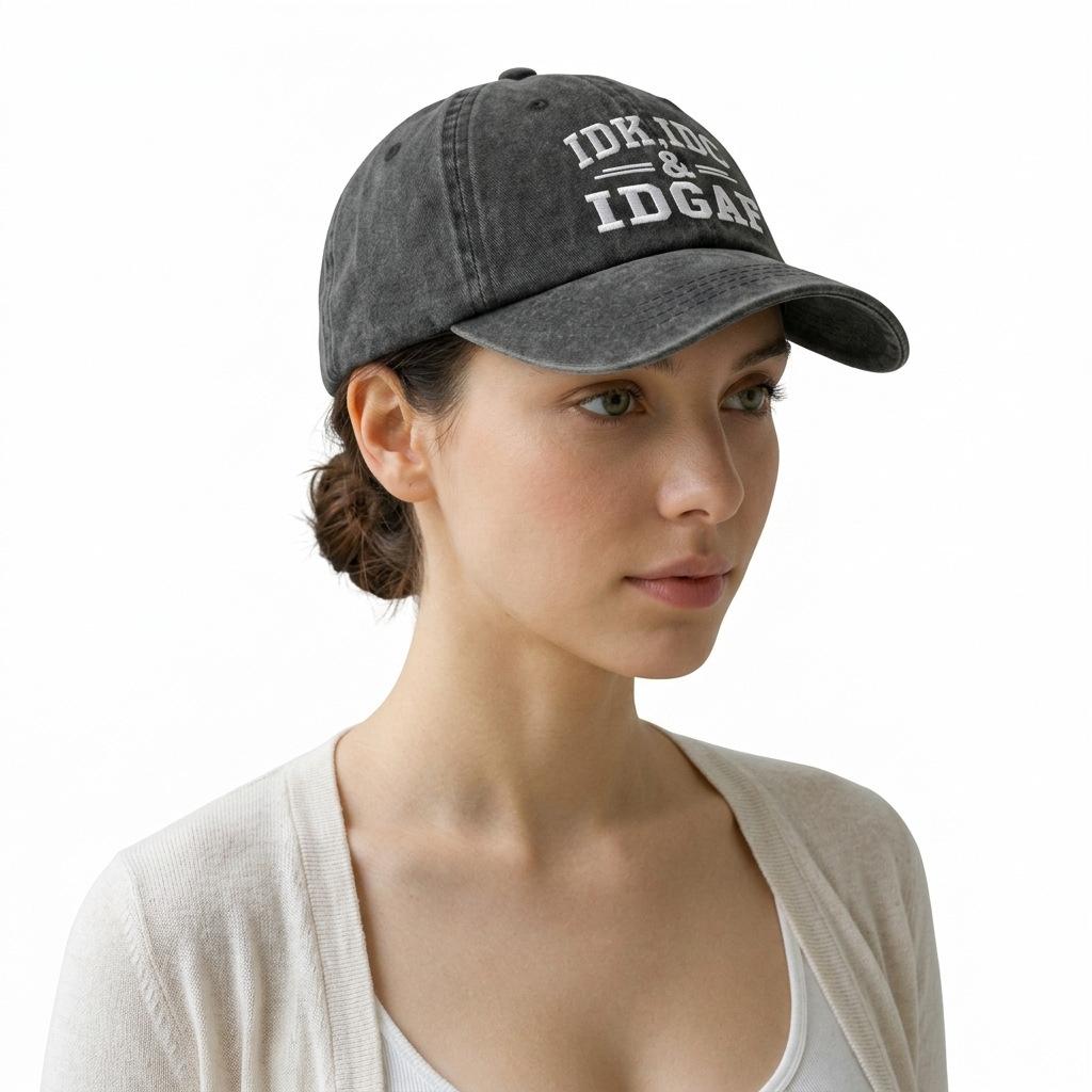 Letter embroidery washed baseball cap popular cap new washed old hat