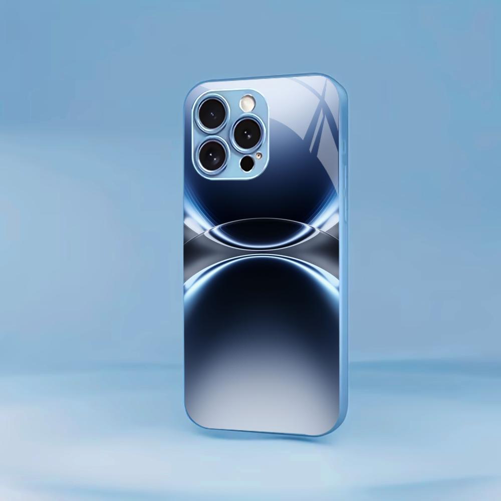 Gradient sphere refraction Man Protect PhoneCase Glass PhoneCase for iPhone 17 16 15 14 13 12pm Pro Plus Dropresistant cellphone