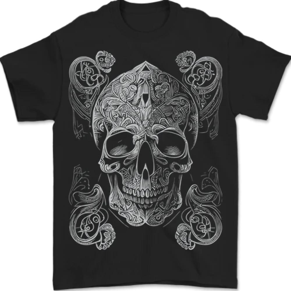 Religious Skull Pope Rock Music Heavy Metal Mens T-shirt Cotton L
