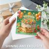6PCS DIY Diamond Art Greeting Cards Birthday Theme Congratulations Cards & Gifts
