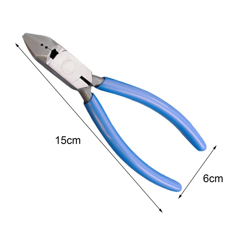 6inch Diagonal Pliers Compact High Hardness Long Nose 2-in-1 Diagonal Cutting Pliers for Electrical Wire
