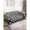 Retro Checkerboard Chessboard Grid Throw Blanket Tapestry Tassel Two Side Bedspread Outdoor Camp Beach Towels Sofa Chair Cover