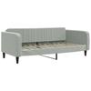 Extendable Daybed with Drawers Light Grey 90x200 Cm Velvet