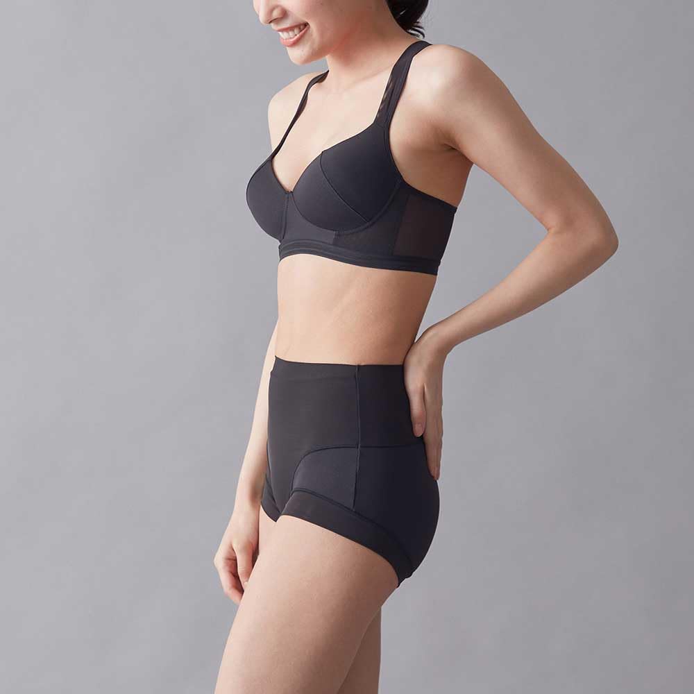 beautiful posture molded RIZAP veil brown [Gunze] Non-wired bra, support, cup, pull-over type, RZ4055H, women's,