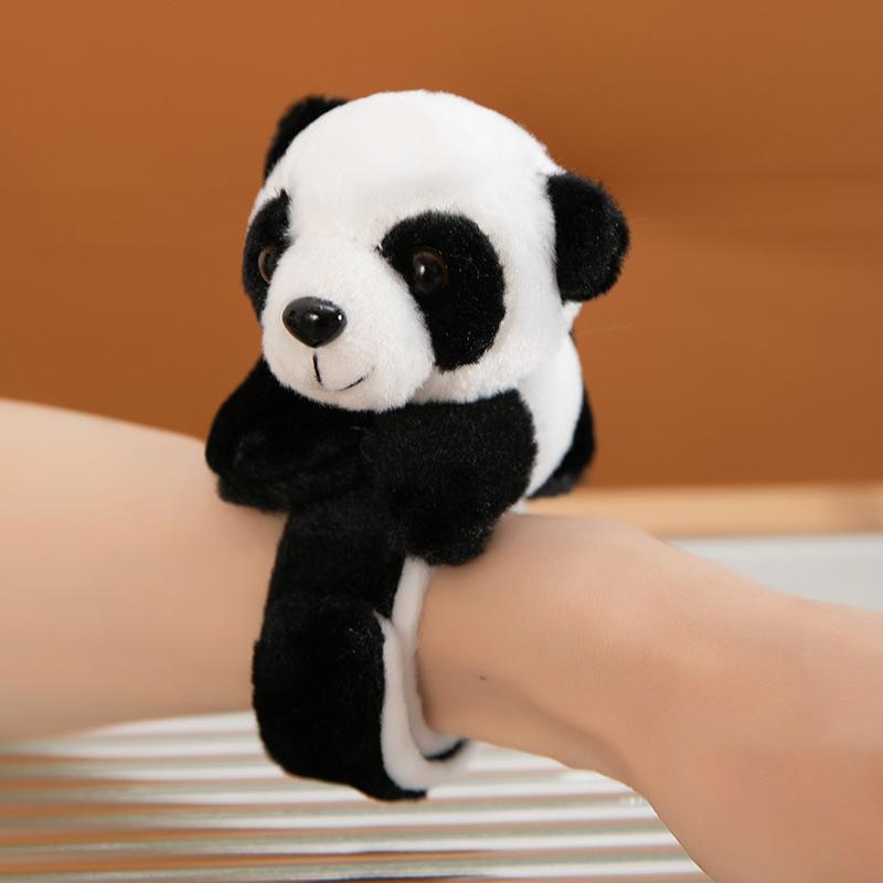 Simuliertes Tier stehend Schulter magnetische Plüschpuppe Tiger Panda Paddelkreis Wasserring Zoo Souvenir Geschenk weiblich
