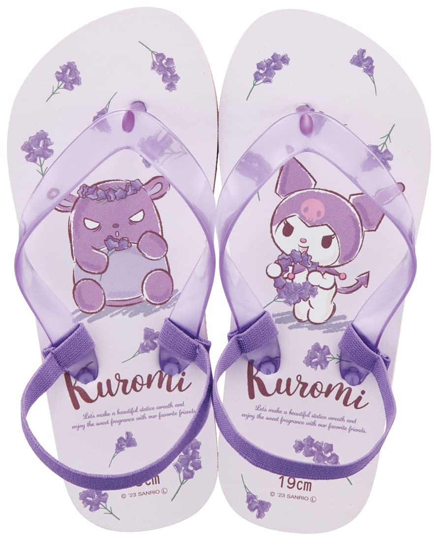 Детские сандалии Kuromi Цветок Скейтбордистка Пляжные, Арт, Sanrio, 19см, SDBE19-A