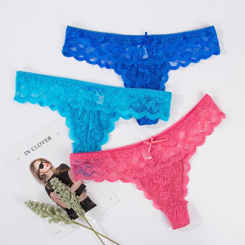 Ultra-thin Thong Transparent Sexy Panties Underwear Women Cotton Lace Tanga Briefs Women Intimates